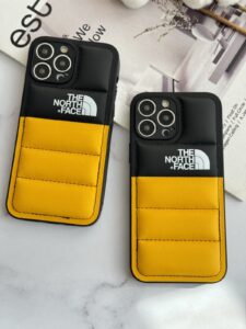 قاب موبایل آیفون پافر دورنگ مشکی زرد - تصویر 3