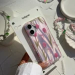 قاب گوشی لاله و پاپیون صورتی - تصویر 3