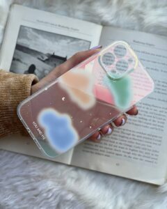 قاب موبایل آیفون ابرهای رنگی رنگی محافظ لنزدار - تصویر 3