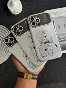 قاب موبایل آیفون پارتی سگ و گربه کرومی - تصویر 2